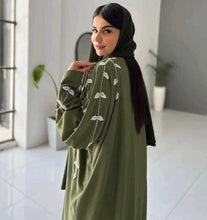 Mint Mist – Light Green Flowy Abaya for Women
