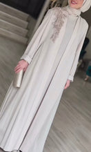 Beige Embroidered Abaya – Elegant Modest Wear with Detailed Craftsmanship