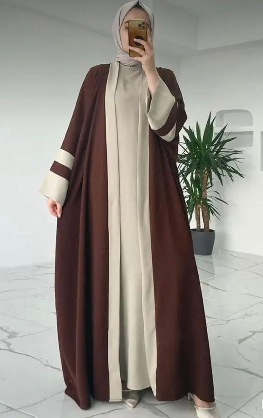 3 pc Abaya with veil + Hijab Scarf Veil