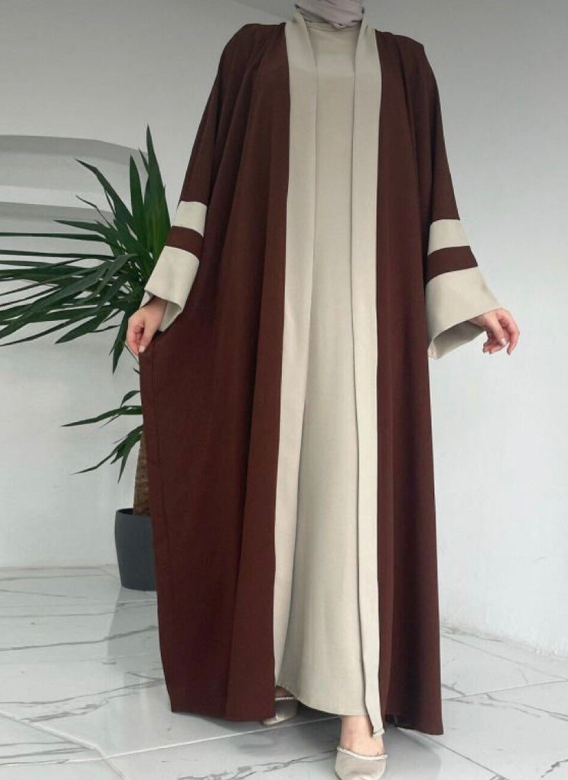 3 pc Abaya with veil + Hijab Scarf Veil