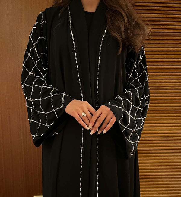 Black Sparkly Abaya for Evening Wear | Elegant Modest Fashion Online