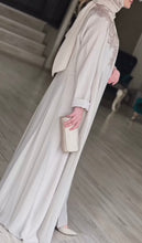 Beige Embroidered Abaya – Elegant Modest Wear with Detailed Craftsmanship