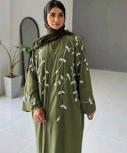 Mint Mist – Light Green Flowy Abaya for Women