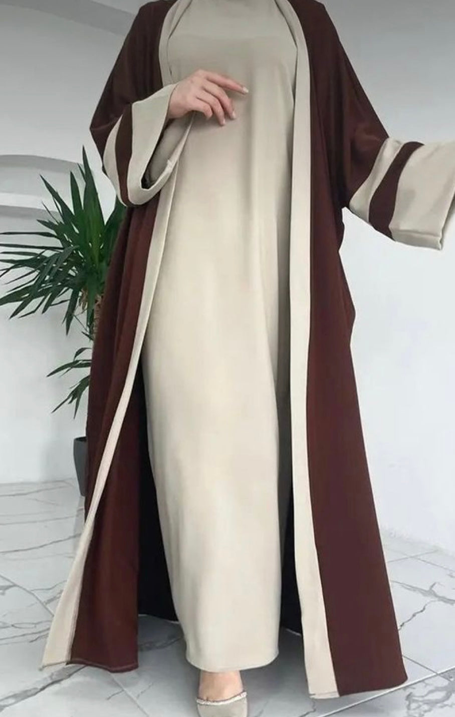 3 pc Abaya with veil + Hijab Scarf Veil