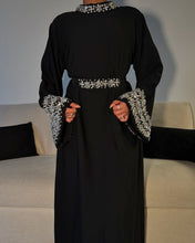 Yara Zaya-Luxury Black Sparkly Abaya – Shimmering Elegance for Special Occasions
