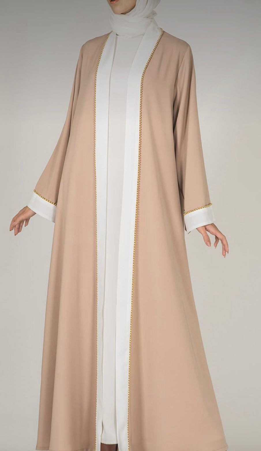 3 pc Abaya with veil + Hijab Scarf Veil