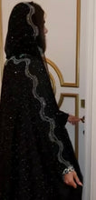 Black Sparkly Abaya – Elegant Evening Wear with Subtle Shine