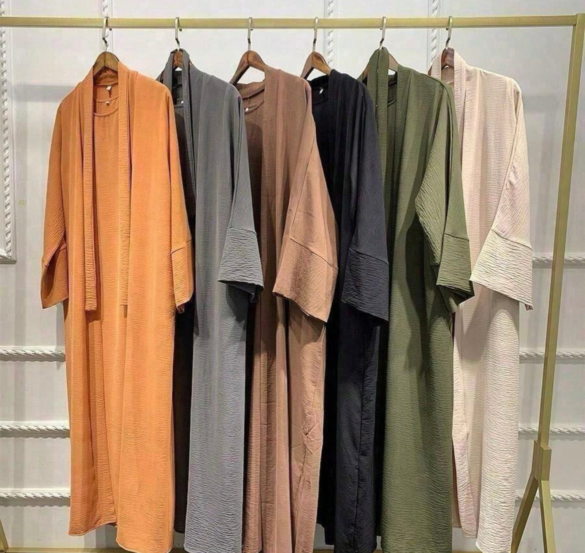 4 pc Abaya with dress Kimono belt and veil