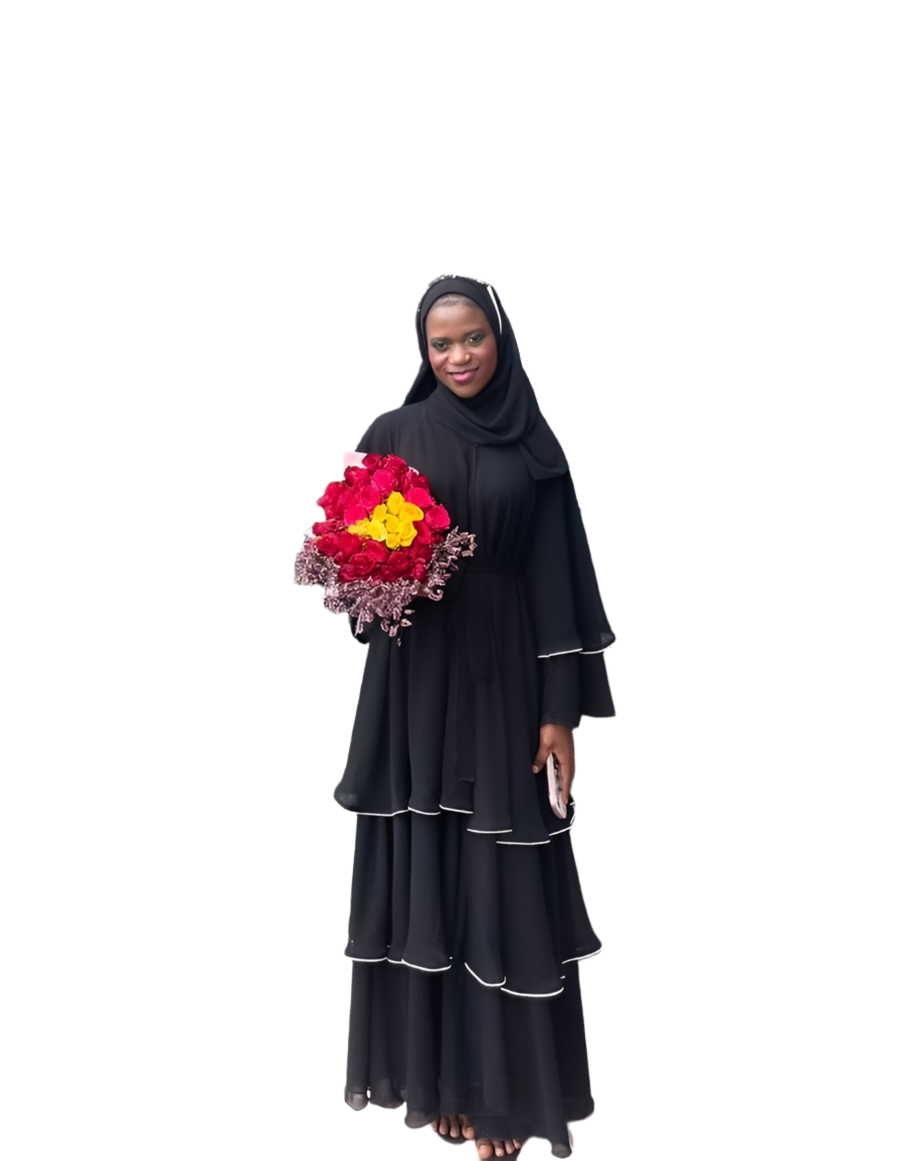 3 pcs fashionable Abaya for daily wear, Abaya with belt and veil