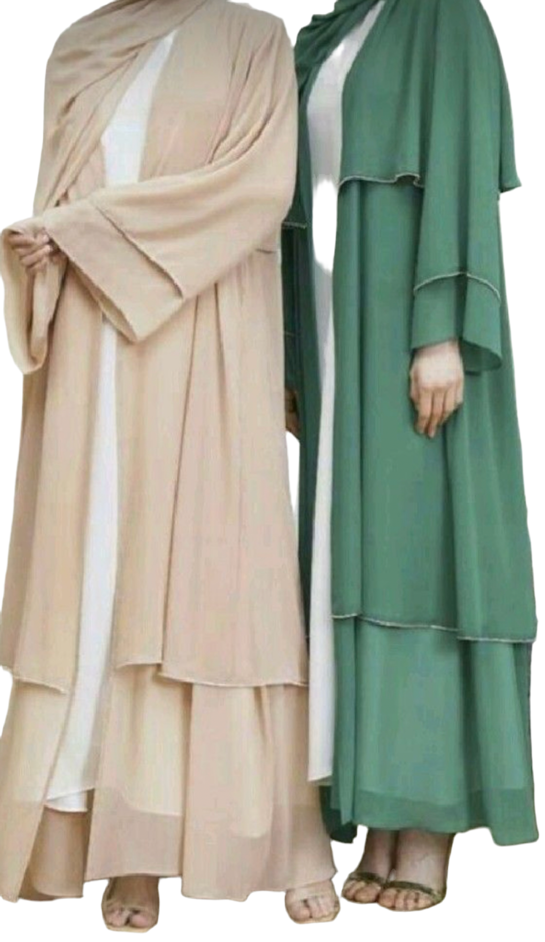 3 pc Abaya with veil + Hijab Scarf Veil