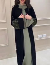 Black and Green Abaya – Contemporary Modesty with a Bold Twist