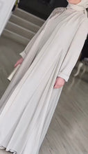 Beige Embroidered Abaya – Elegant Modest Wear with Detailed Craftsmanship