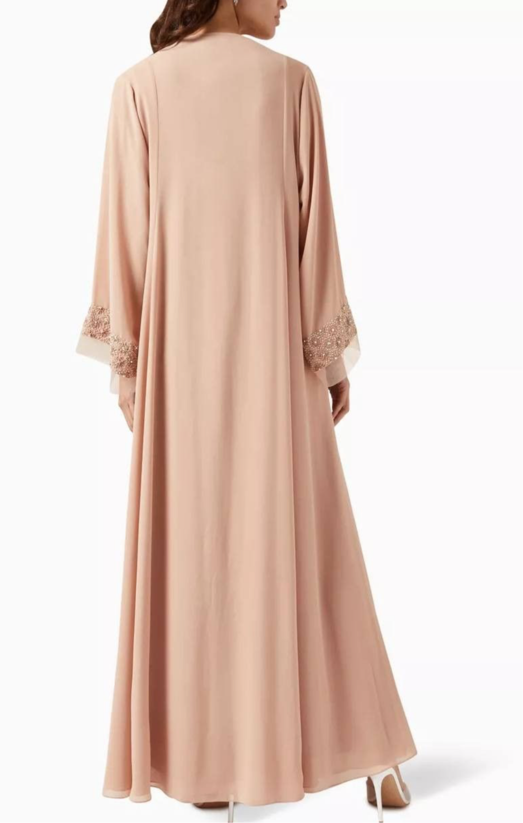 3 pc open front Abaya with veil