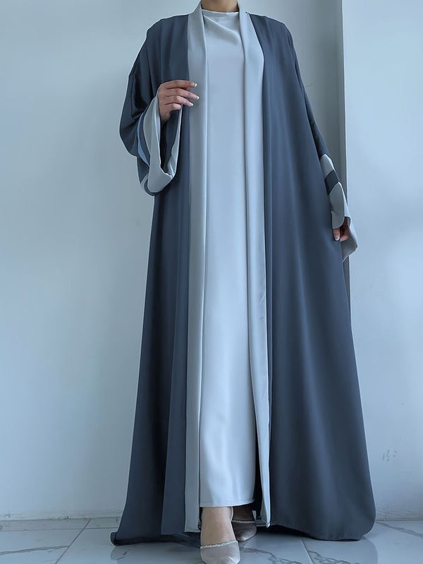 Skyline Grace – Light Blue Abaya for a Serene Look -Abaya with hijab
