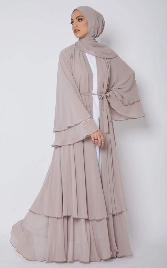 3 pc Abaya with veil + Hijab Scarf Veil