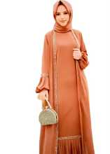 BROWN EMBROIDED