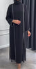 Elegant Black and White Abaya | Modern Modest Fashion Online
