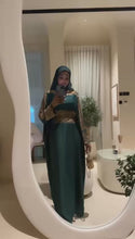 Emerald Serenity – Flowy Green Abaya for Modern Elegance